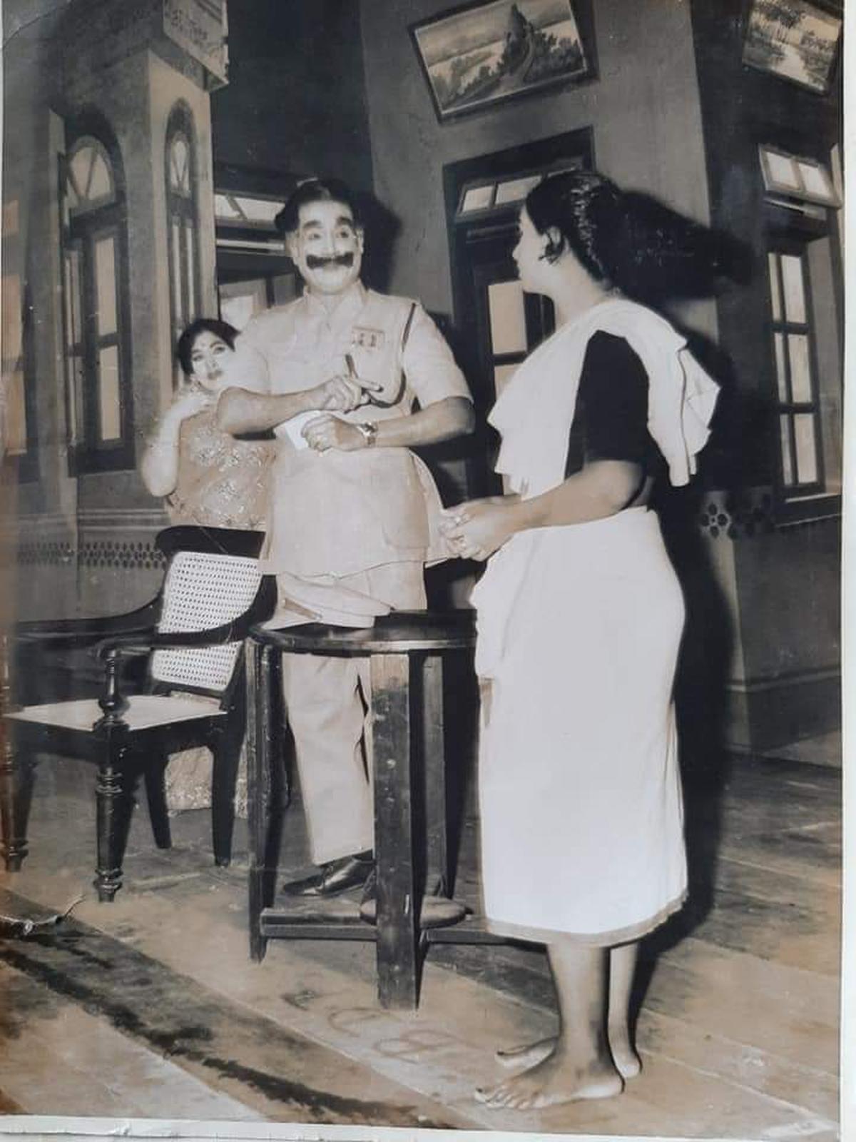 A scene from Raktharakhas when it was staged in 1973